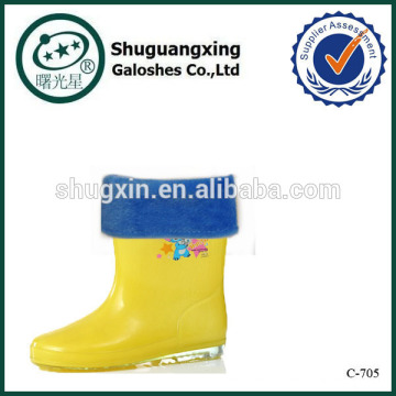 botas de lluvia de goma plegables botas de lluvia cálidas \ bota de lluvia para niños invierno / C-705